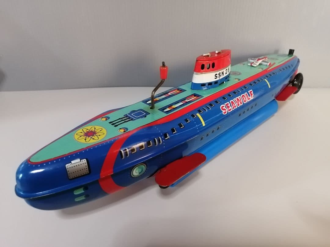 シーウルフ潜水艦　クランクフリクション　ブリキ　ヨネザワ玩具　日本製