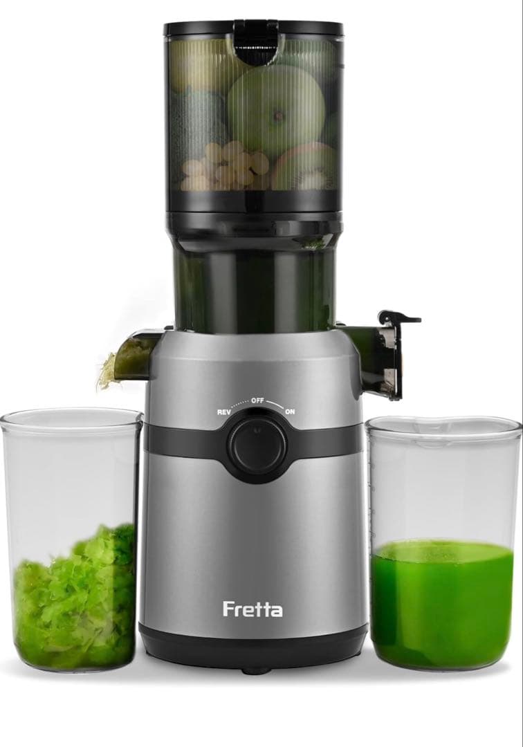 新品未開封　Fretta スロージューサー 10.8cm広口 1L大容量 グレー