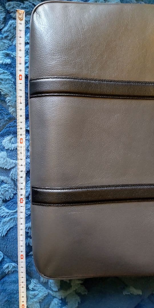 レザー ビジネスバッグ グレー/ベージュ