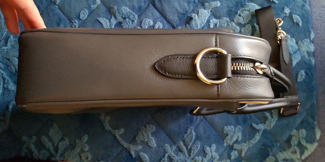 レザー ビジネスバッグ グレー/ベージュ