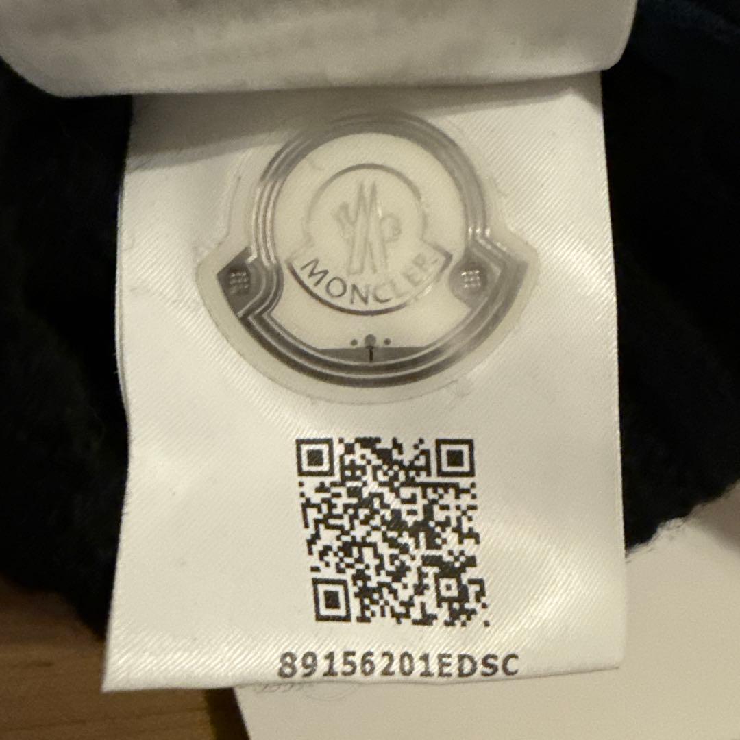 モンクレール　シルバーフォックスファー ニットキャップ　カシミヤ混　タグ付き