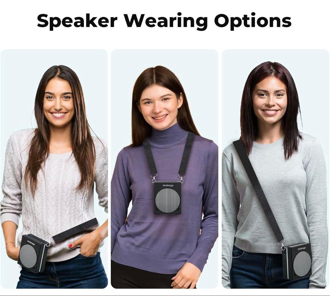 WWINBRIDGE 大音量 ポータブル拡声器 スピーカー ハンドマイク