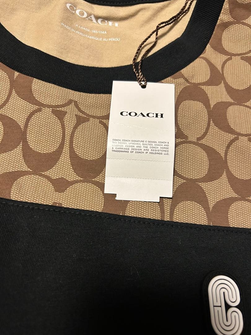 COACH コーチ　シグネチャー　Tシャツ　カーキ　　　本物　定価33000円