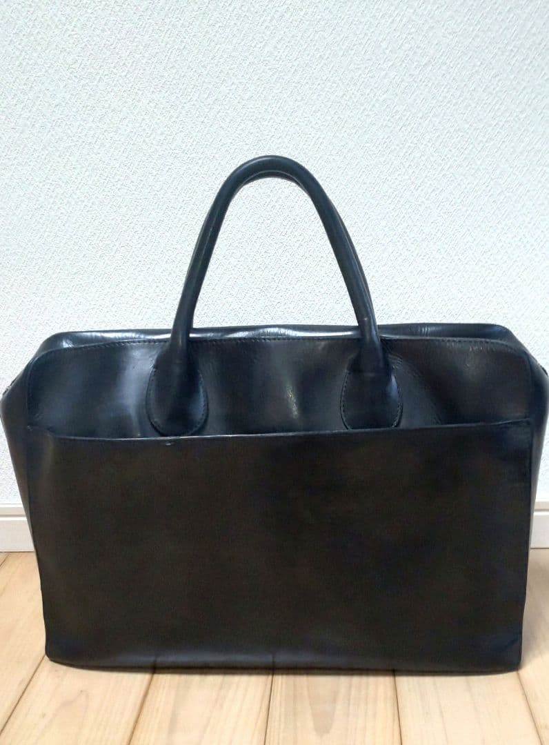 ラルフローレン 黒 レザー ビジネスバッグ