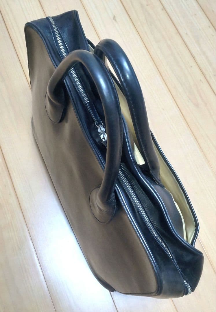 ラルフローレン 黒 レザー ビジネスバッグ