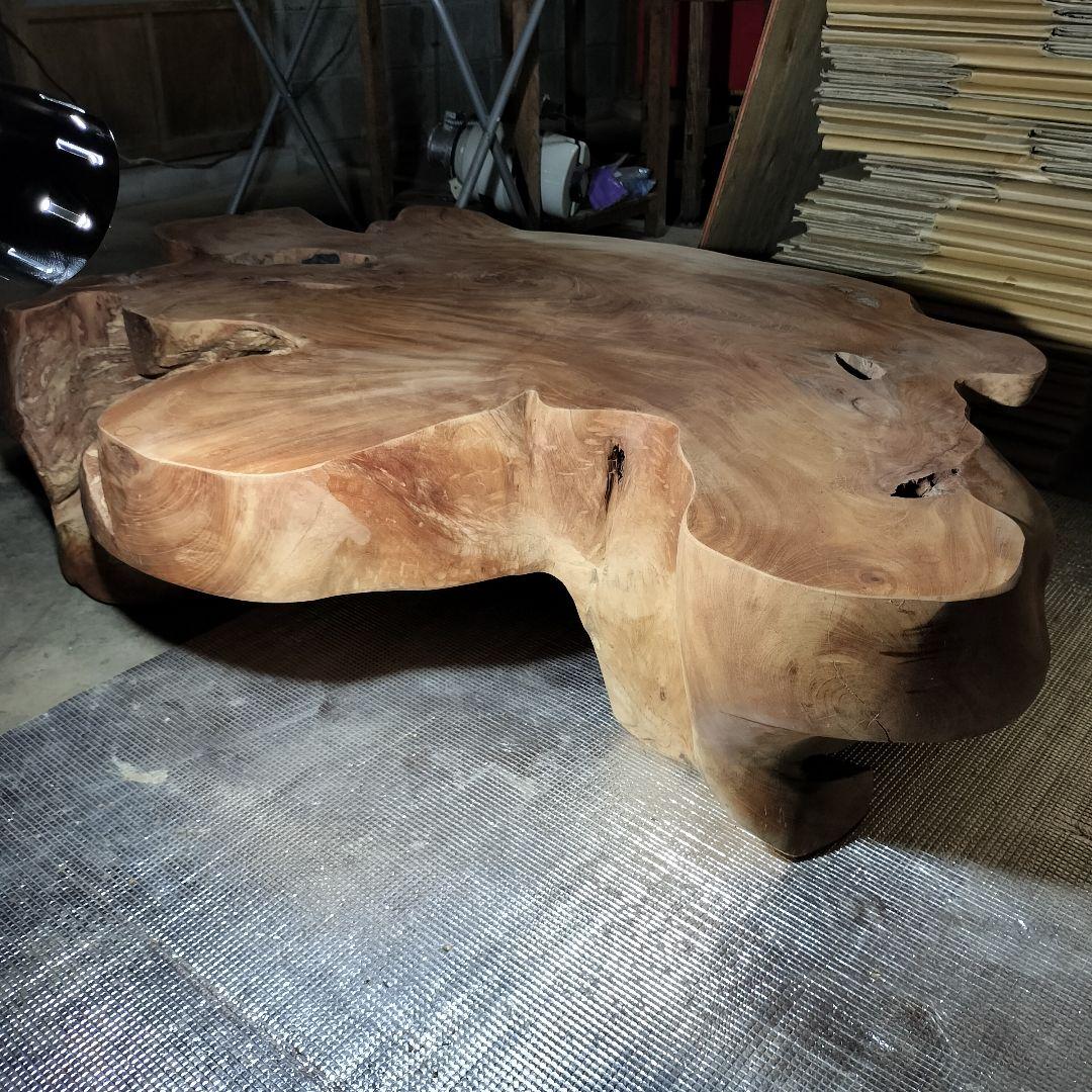 希少な一枚板★佐渡のけやき無垢材ローテーブル