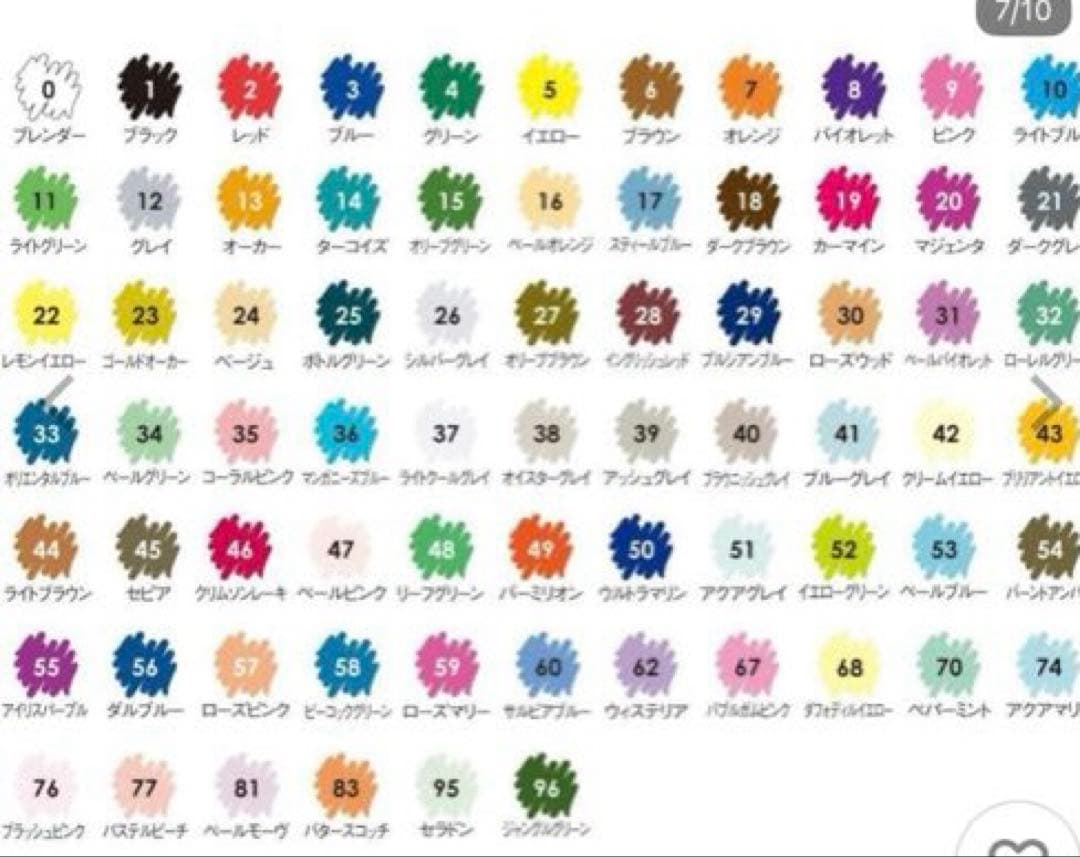 MARVY 36色イラスト用マーカー　AセットBセット