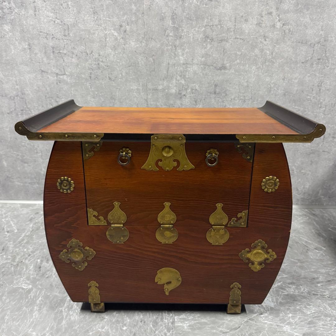 李朝家具　錠前　バンダジ　時代箪笥　朝鮮家具　半閉櫃　収納　整理　引き出し　民藝