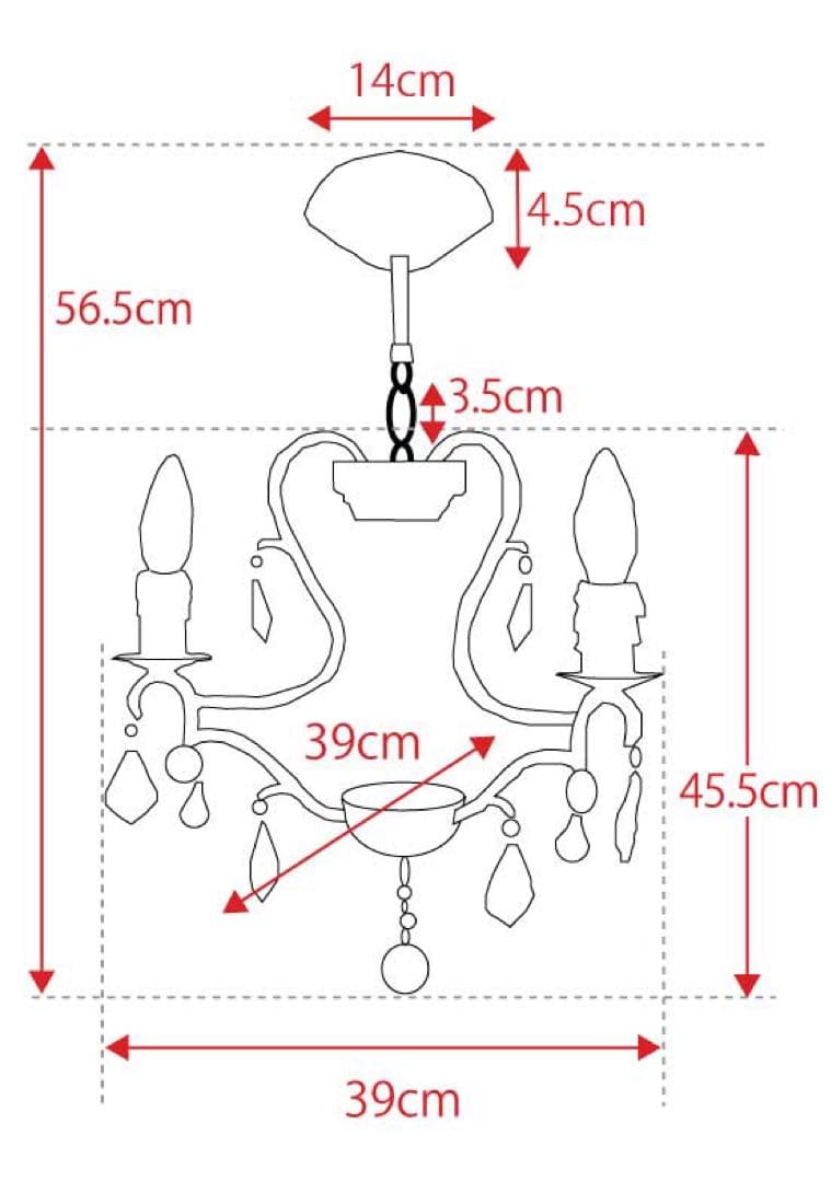 ぐり　Handleオリジナルアンティーク風シャンデリア(ラルム・L）
