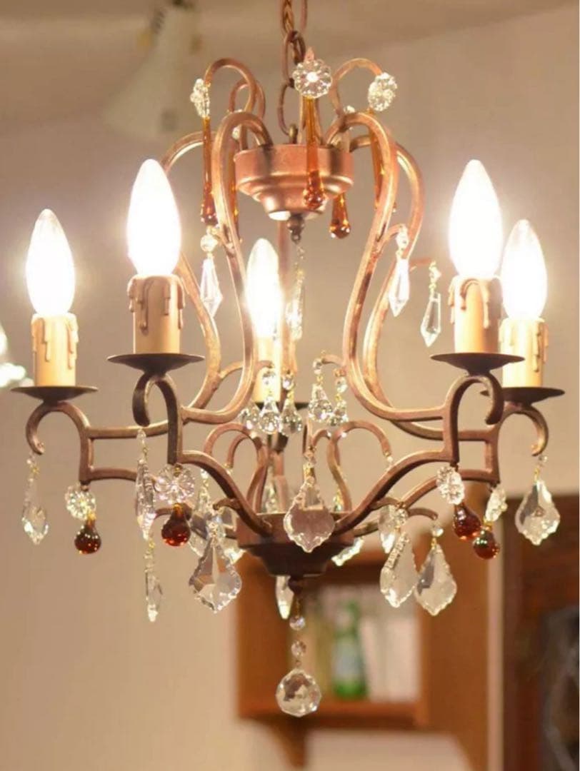 ぐり　Handleオリジナルアンティーク風シャンデリア(ラルム・L）