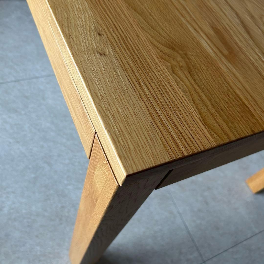 【無印良品】人気ダイニングテーブル 引出付 140cm　オーク材