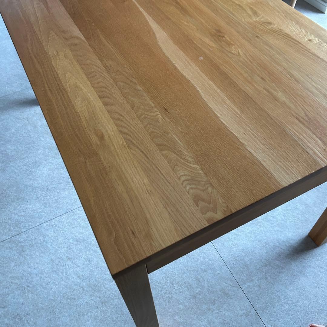 【無印良品】人気ダイニングテーブル 引出付 140cm　オーク材