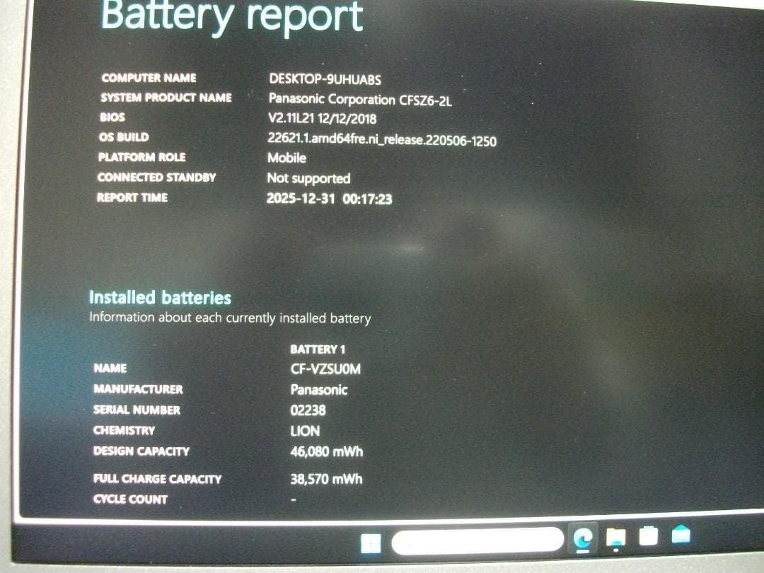 Windowsノート本体 Win11 Let'snote CF-SZ6/8GB+SSD256(523)