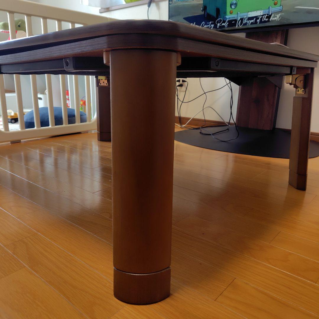 フラットヒーター折れ脚こたつ フラットモリス 105cmx75cm　送料無料