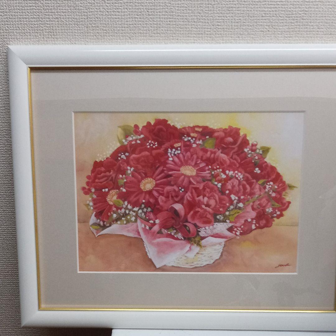 値下げ幸せのブーケ　著名風水師と新進気女流画家とのコラボレーション  F6