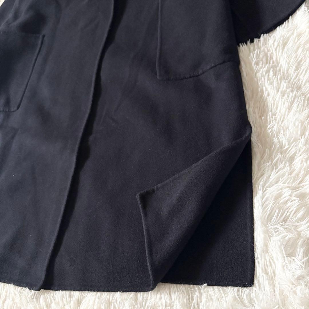 スローブイエナ　ハミルトン　ダブルフェイスロングコート　ネイビー