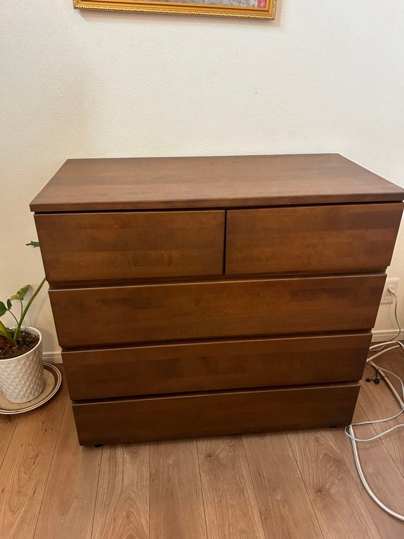 無印良品　ブラウン 4段チェスト