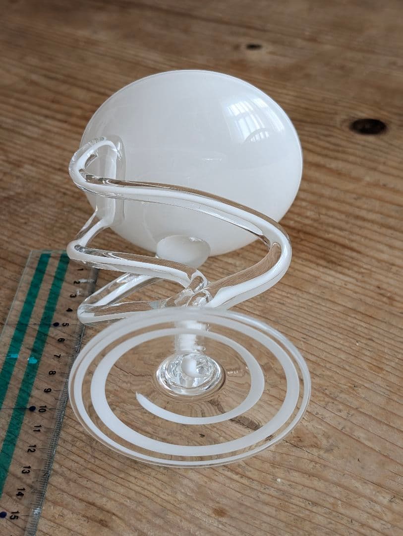 外国製ガラス細工　コンポート皿　アンティーク