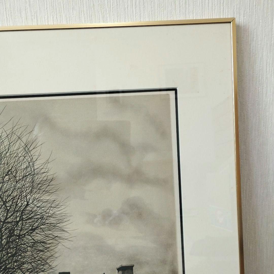 [真作] ジャック・デぺルト リトグラフ/ 雪の朝 /幅69cm 、高83cm