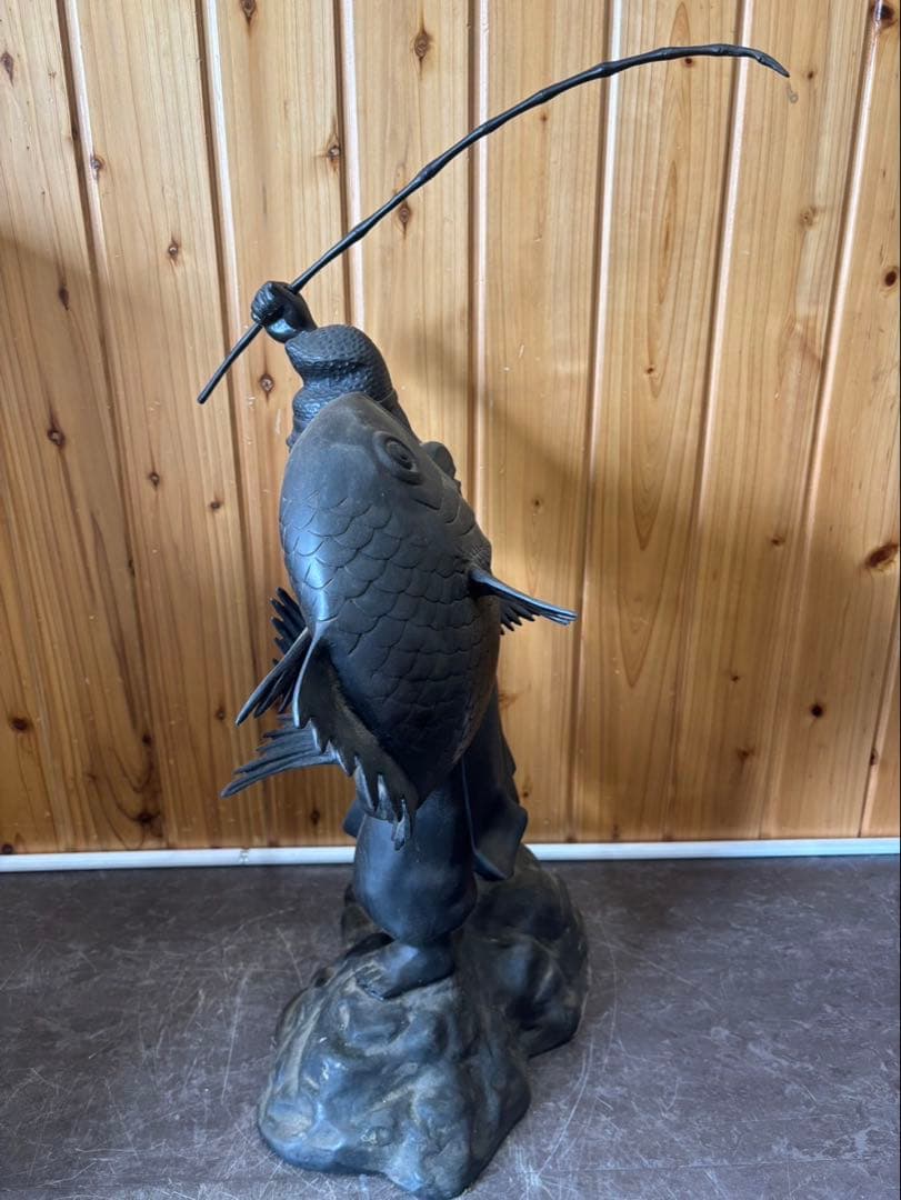 【恵比寿様置物】金属製 金属工芸 美術品 インテリア 七福神