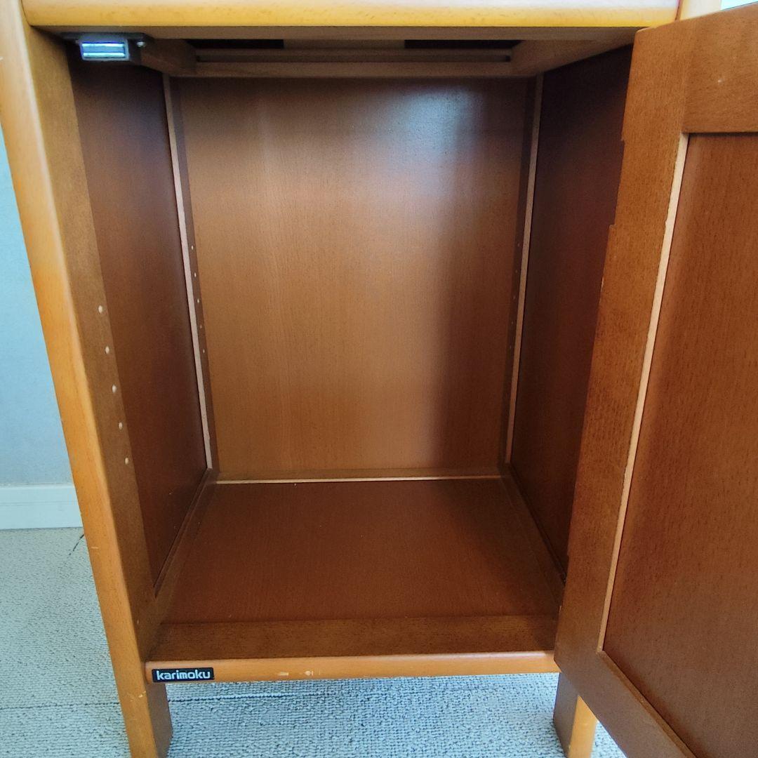 カリモク　karimoku 木製サイドテーブル 天然木電話台 インテリア