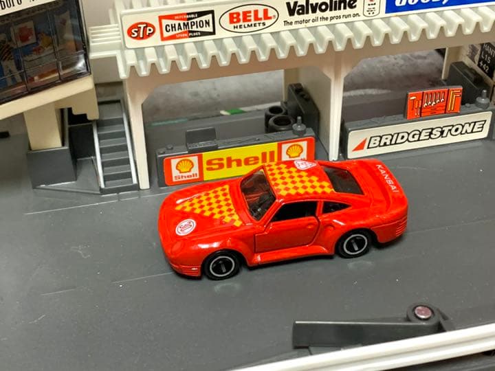 jmac特注　トミカ ポルシェ959 チェスチェック　赤　激レア