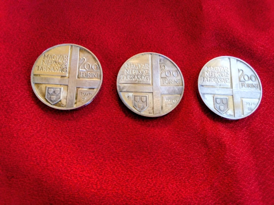 超希少！　ハンガリー記念銀貨3枚セット　1976年発行