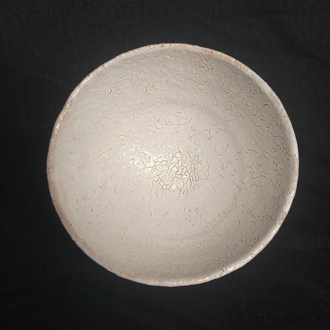 萩焼　大野瑞峰　茶碗　藁灰　黄布・木箱付　長期保管品