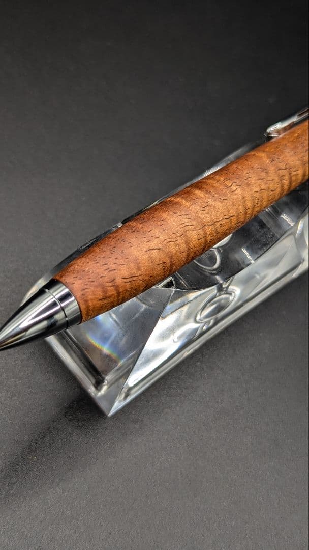 232ペン工房翌檜　極上　ハワイアンカーリーコア　木軸シャーペン　木軸ボールペン