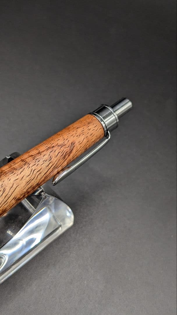232ペン工房翌檜　極上　ハワイアンカーリーコア　木軸シャーペン　木軸ボールペン