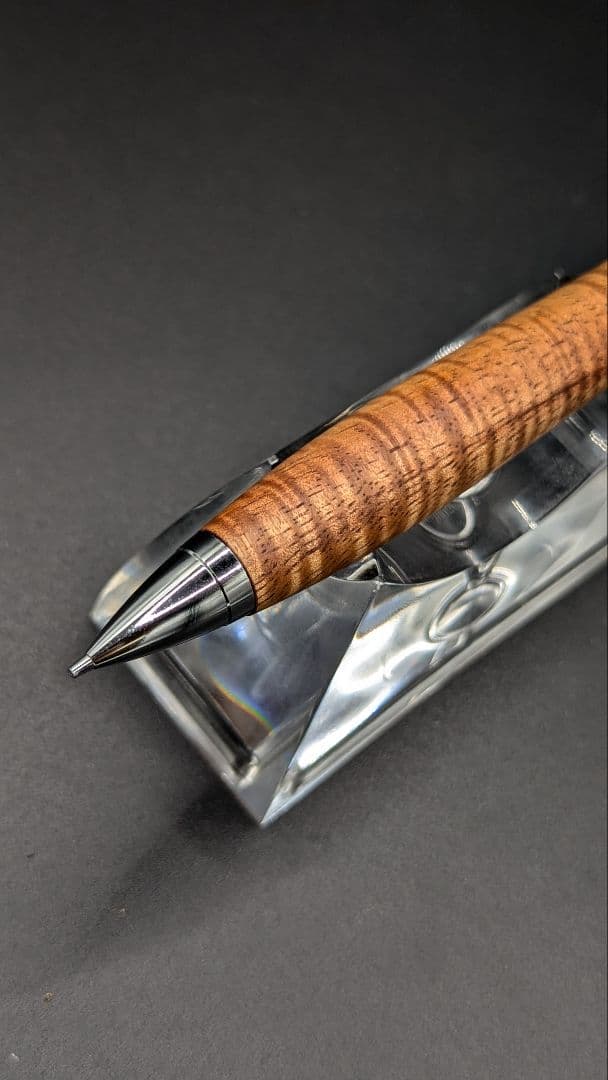 232ペン工房翌檜　極上　ハワイアンカーリーコア　木軸シャーペン　木軸ボールペン