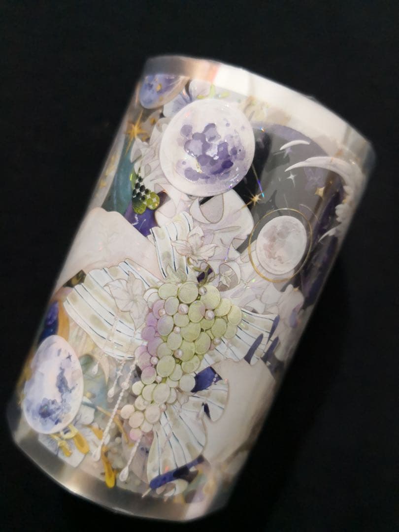 【8648】海外　マステ　3/5/巻売り　貝殻光マスキングテープ　星