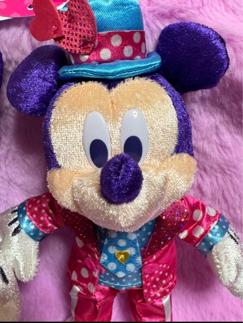 新品未使用♡ミニーファンダーランド　パルパル　ミッキー&ミニーぬいぐるみバッジ②