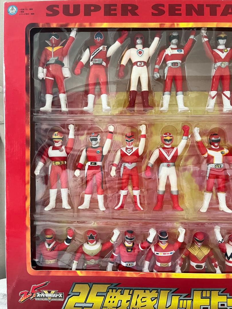 ★新品未使用！スーパー戦隊シリーズ 25戦隊レッドヒーロー大集合　ソフビセット★