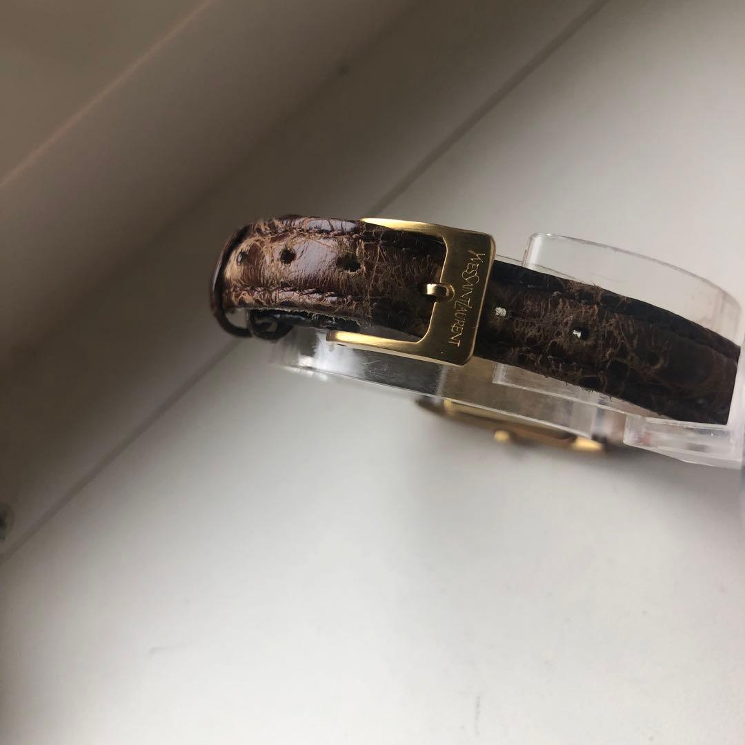 Yves Saint Laurent イヴ・サンローラン　電池新品　レザーベルト