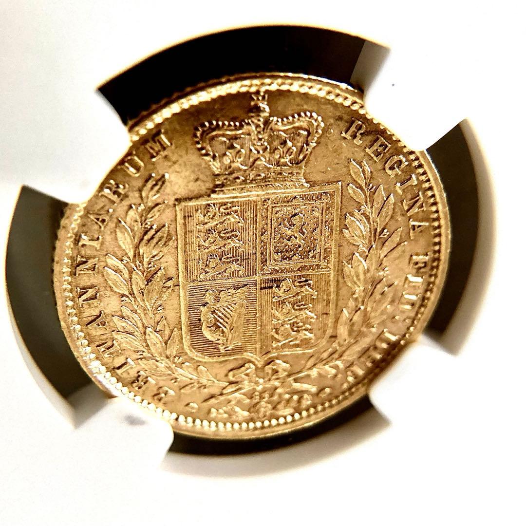 ★★ひまわり★★　1872年1ソブリン金貨★ヴィクトリア女王NGCAU58