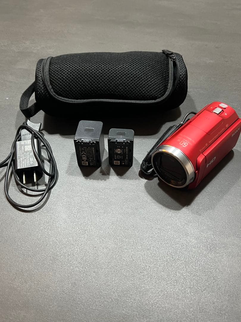 ち*ぶ様 SONY ソニー HDR-CX 680 レッド ビデオカメラ 本体とそ