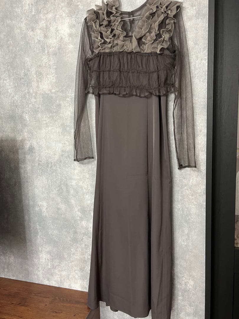 ＊美品＊ チュール ボリューム フリル ベスト シアー トップス ワンピース