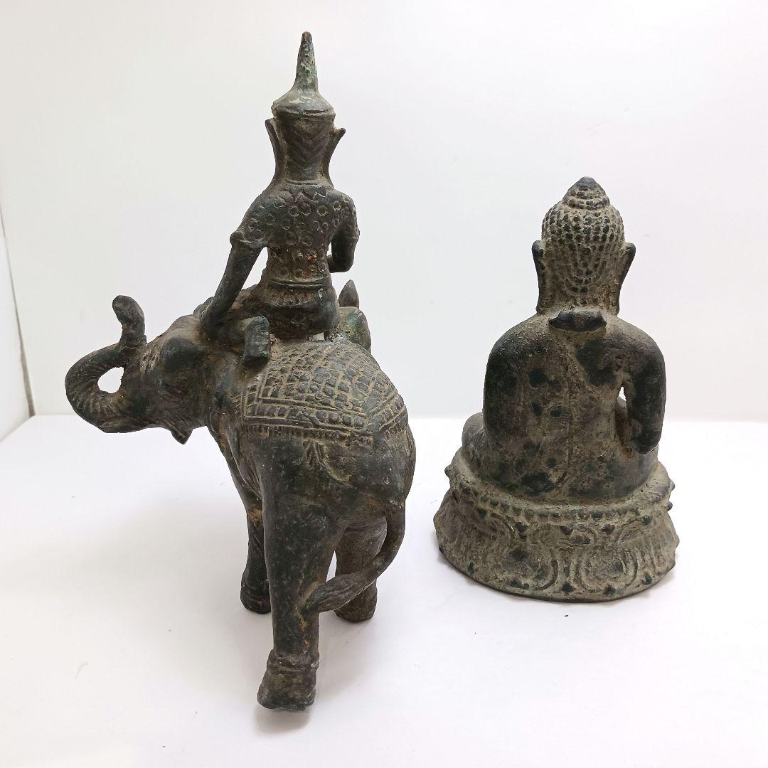 Y3122-63 銅製 チベット仏 仏像2体セット　TTT