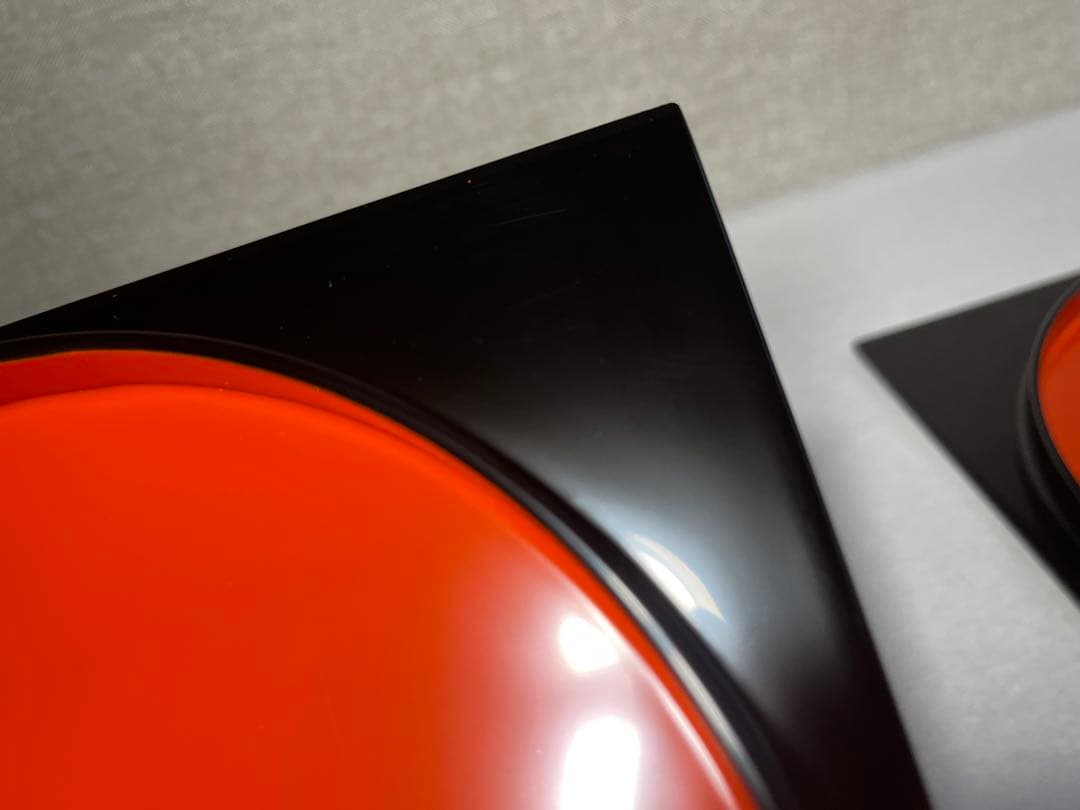 輪島塗　輪付膳　2点