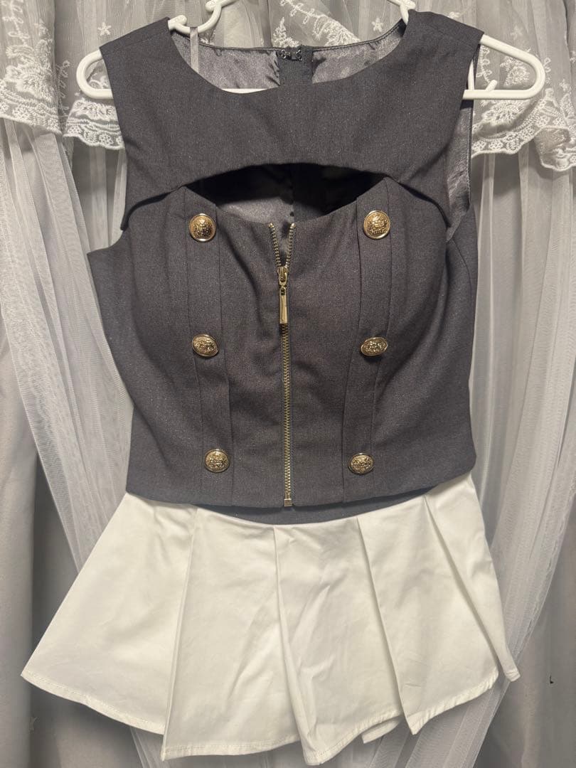 sugar an ナイトドレス グレー XS 完売品 セットアップ定価29700