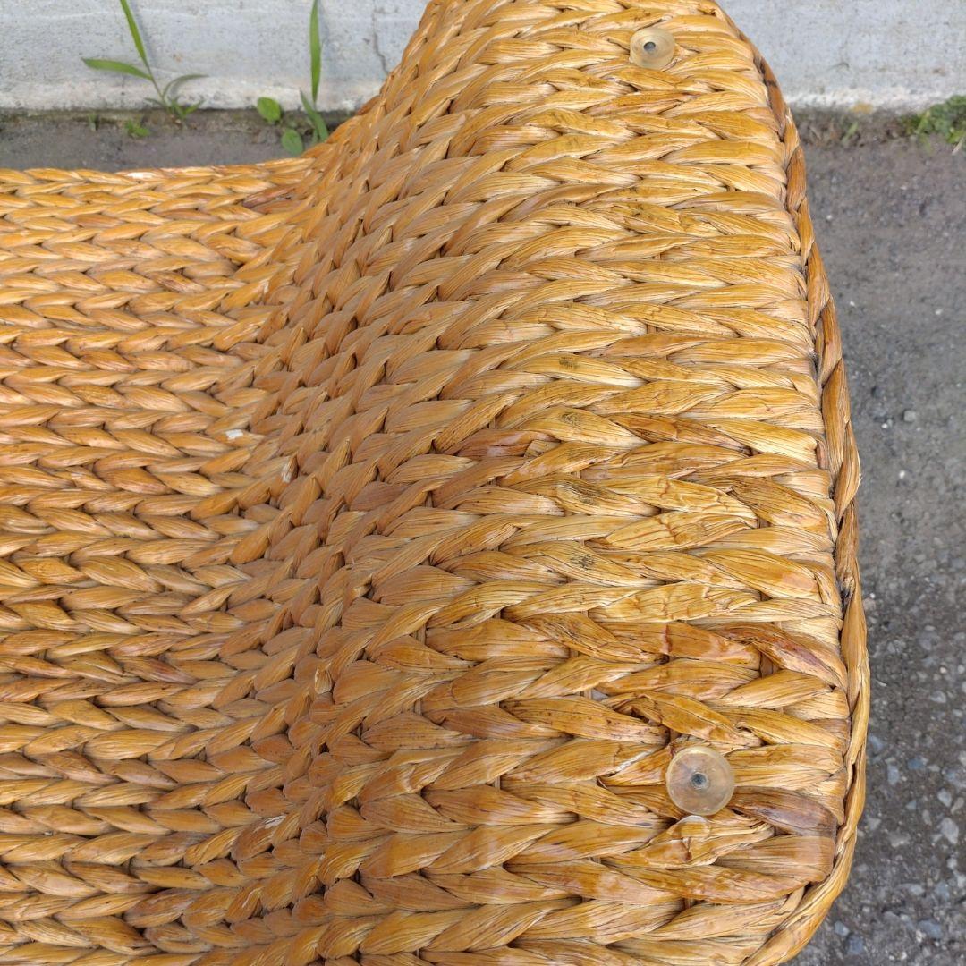 ガラス天板付きテーブル　リゾート　バリ風 ウォーターヒヤシンス