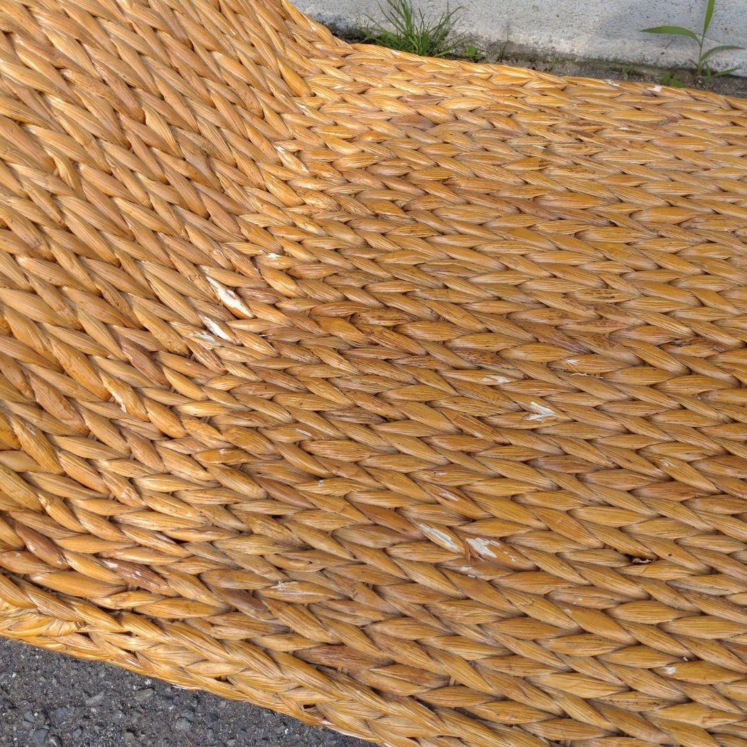 ガラス天板付きテーブル　リゾート　バリ風 ウォーターヒヤシンス