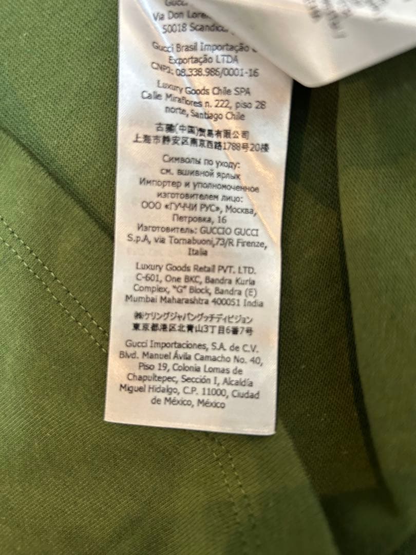 GUCCI × THE NORTH FACE コラボ Tシャツ グリーン