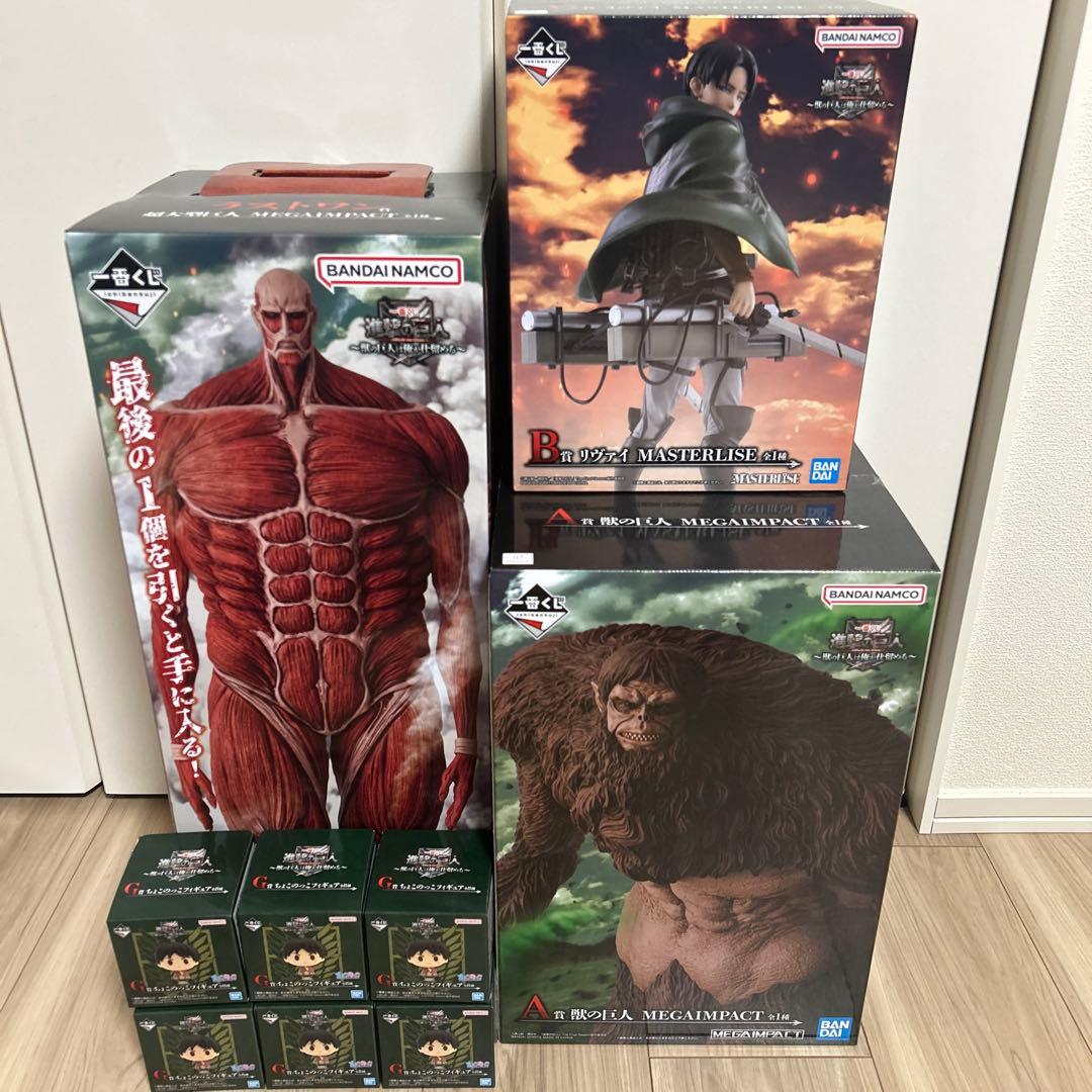 進撃の巨人 一番くじ / A賞 B賞 ラストワン賞 セット ちょこのっこ付き