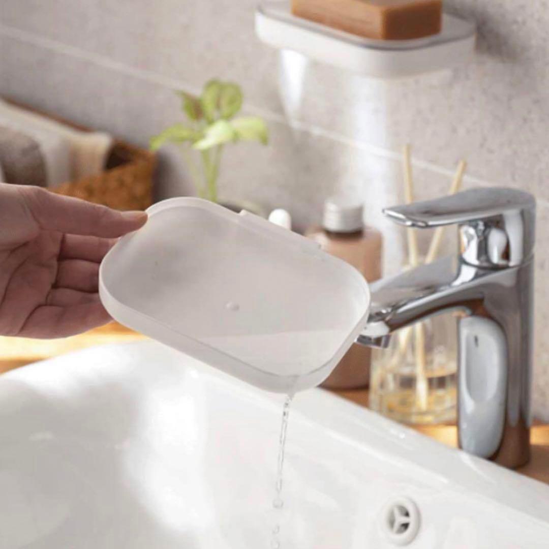 ソープディッシュ 石鹸皿 石鹸ホルダー 石鹸置き 2WAY 洗面所 浴室