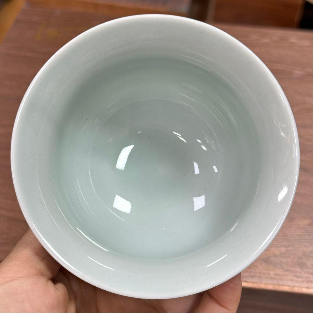 景徳鎮 青花宝相三才蓋碗 茶碗 煎茶器 茶道具 新品未使用