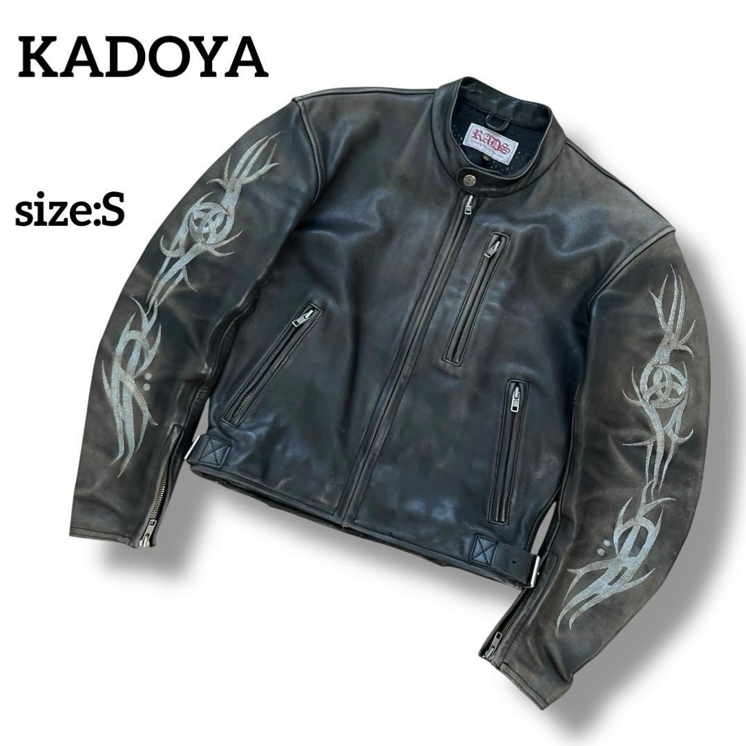 KADOYA　カドヤ　RADS　シングルライダース　レザージャケット　牛革　S