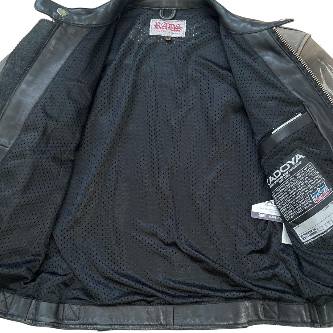 KADOYA　カドヤ　RADS　シングルライダース　レザージャケット　牛革　S