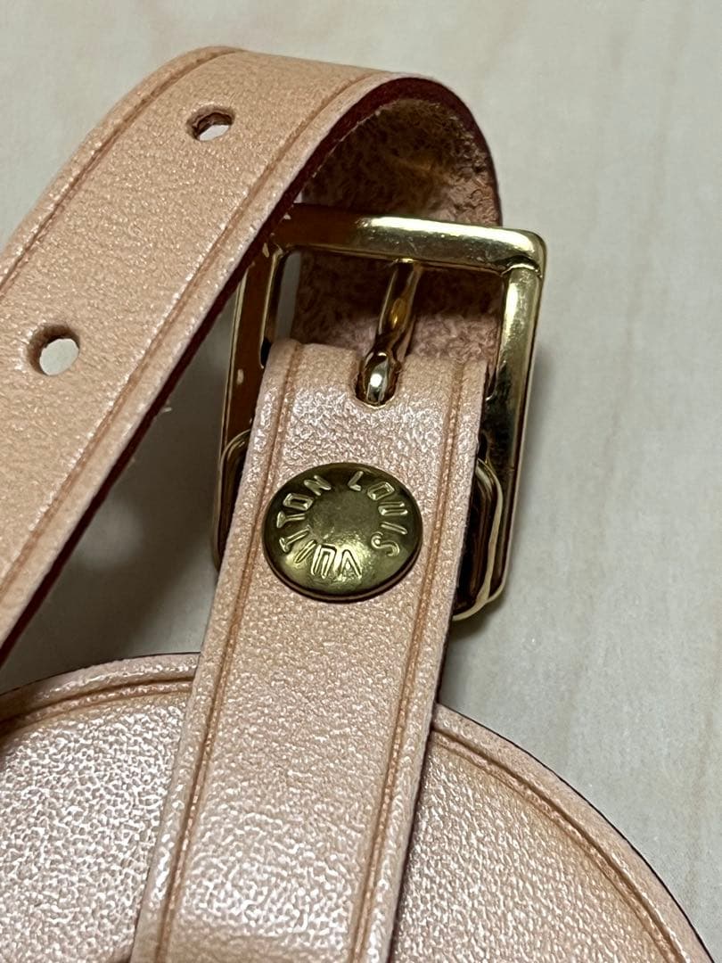 louisvuitton☆限定さくら柄スタンプ入りレザータグヌメ革未使用品